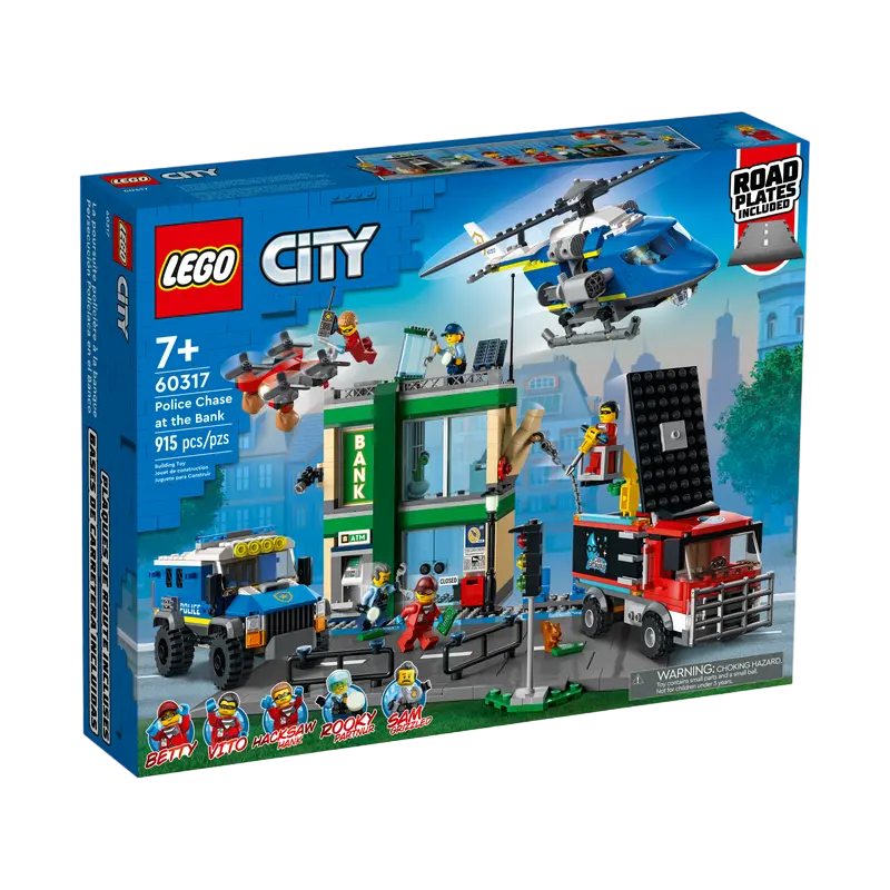 Конструктор LEGO Police Chase at the Bank Разноцветный