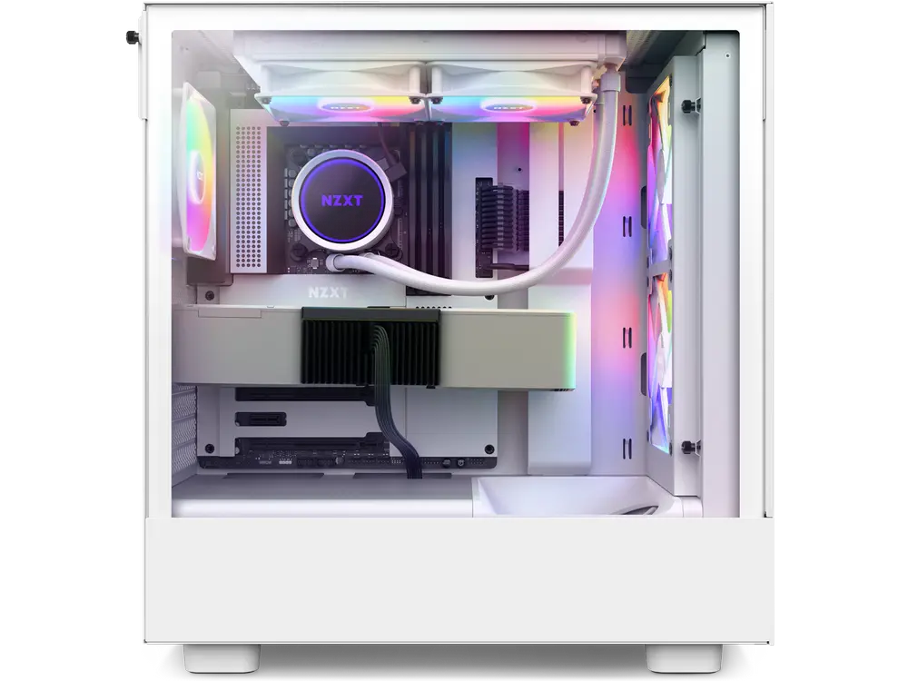 Carcasă PC NZXT H5 Flow RGB Midi-Tower Alb