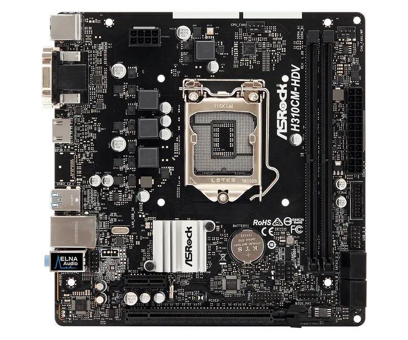 Материнская плата ASRock H310CM-HDV LGA1151 Micro-ATX