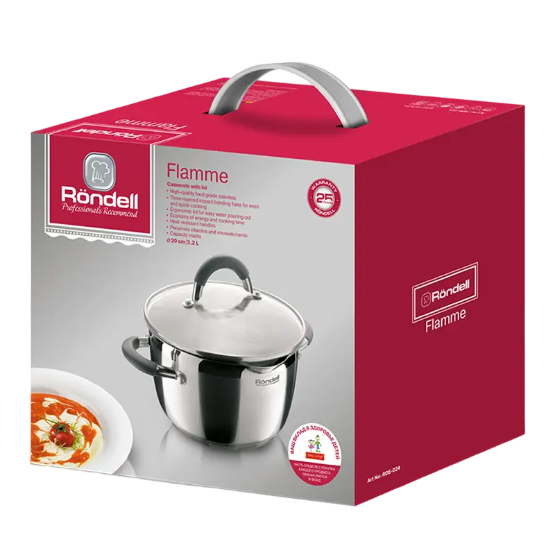 Кастрюля Rondell Flamme Flamme Grey