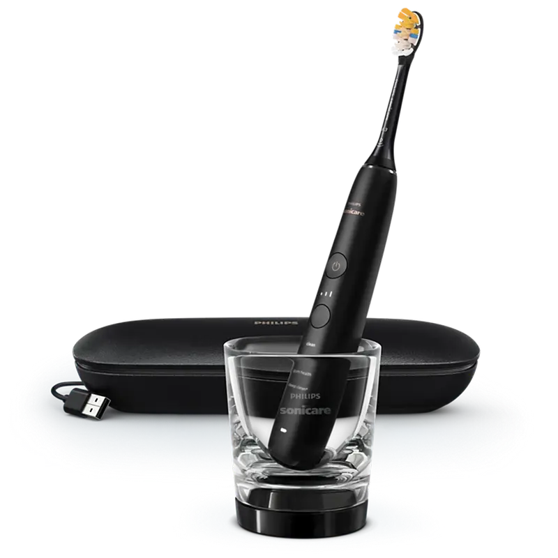 Электрическая звуковая зубная щетка Для взрослых Philips Sonicare DiamondClean 9000 Чёрный