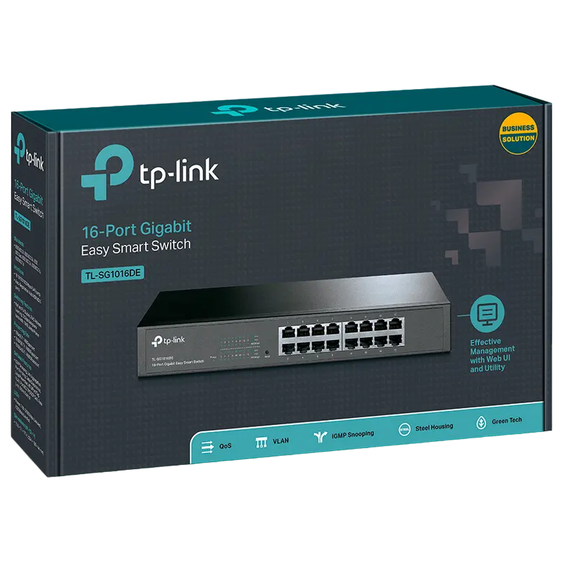Switch de rețea TP-LINK TL-SG1016DE Negru