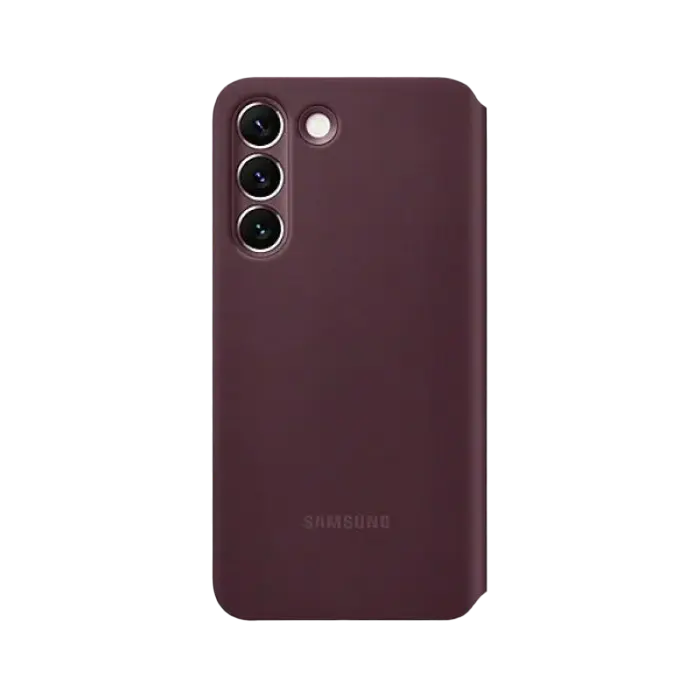 Чехол книжка Samsung Galaxy S22 Smart Clear View Cover Бордовый