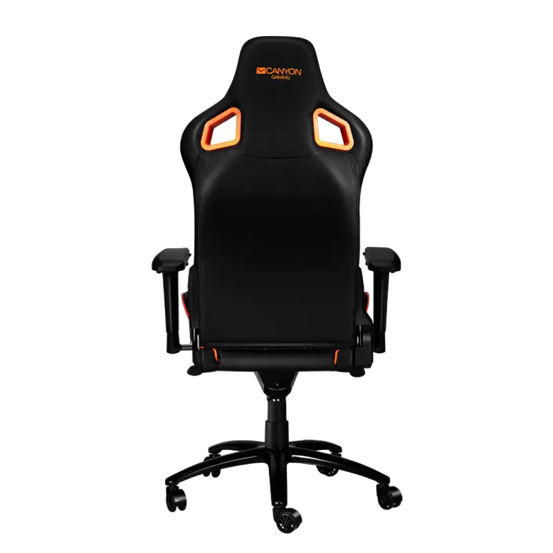 Scaun Gaming Canyon Corax PU Piele Negru/Portocaliu