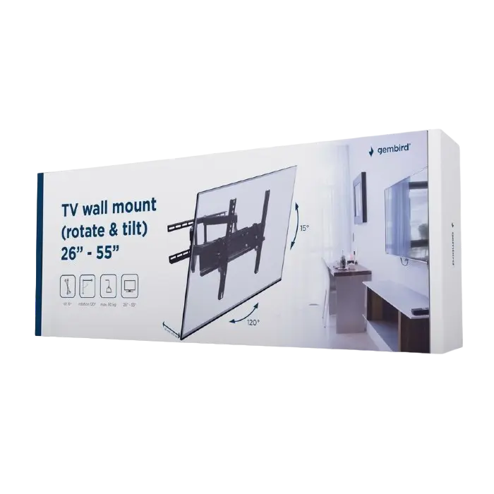 Кронштейн для телевизора Gembird WM-55RT-03 Черный