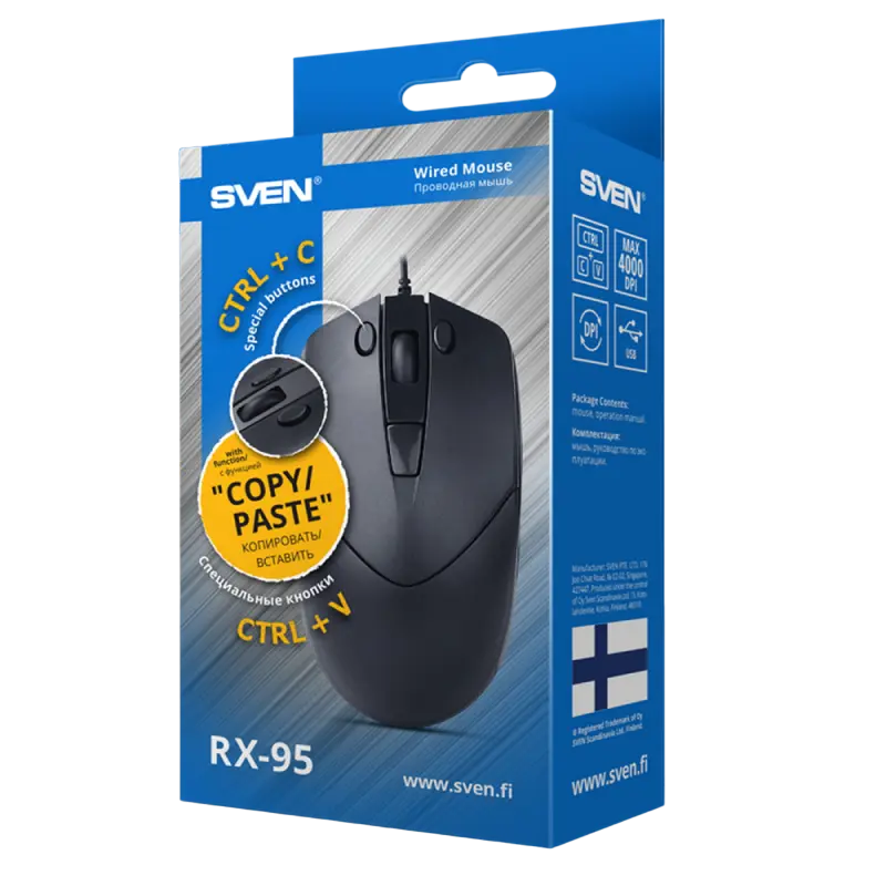 Mouse SVEN RX-95 Cu fir Negru