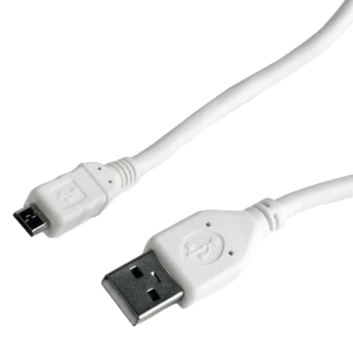 Cablu încărcare și sincronizare Cablexpert CCP-mUSB2-AMBM-W-0.5M Alb