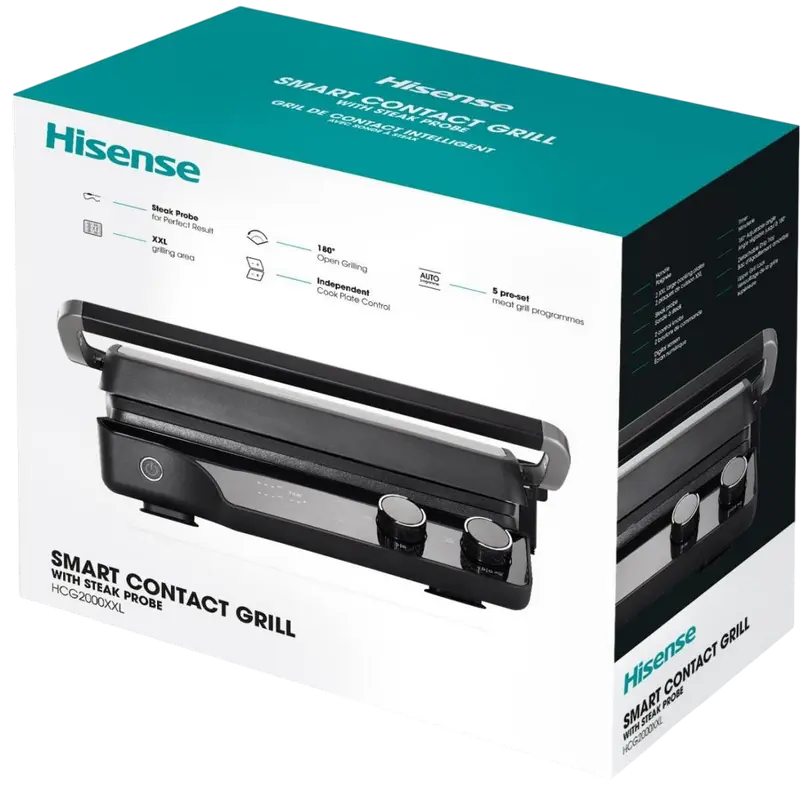 Электрический Гриль Hisense HCG2000XXL Чёрный