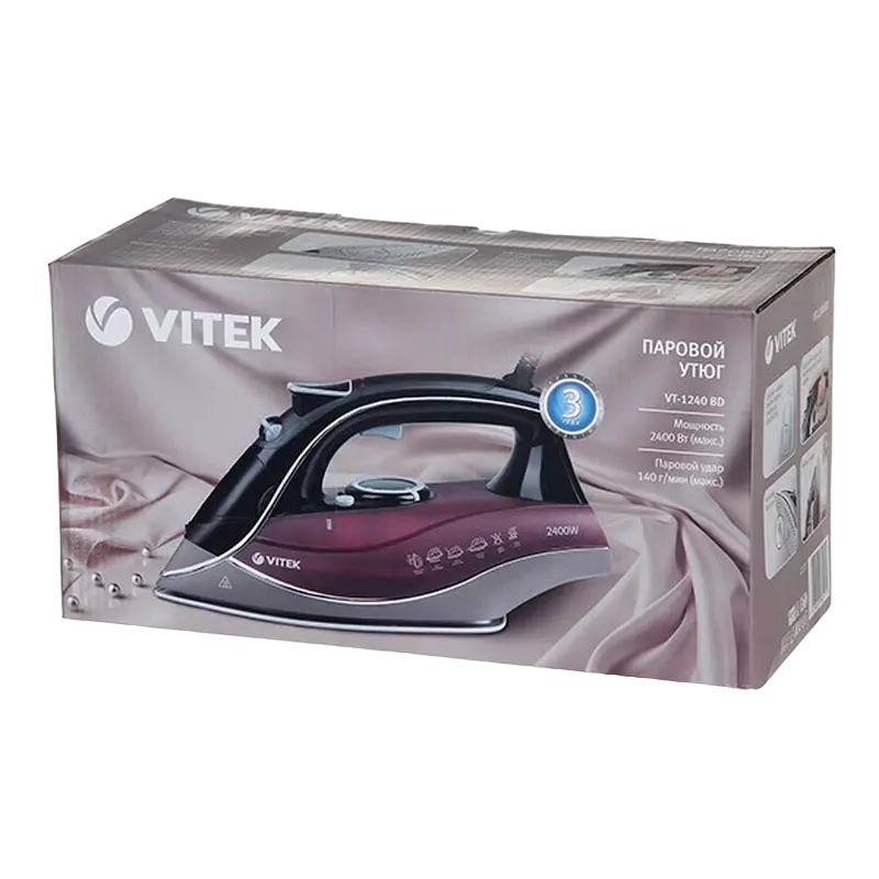 Утюг VITEK VT-1240 Вишневый