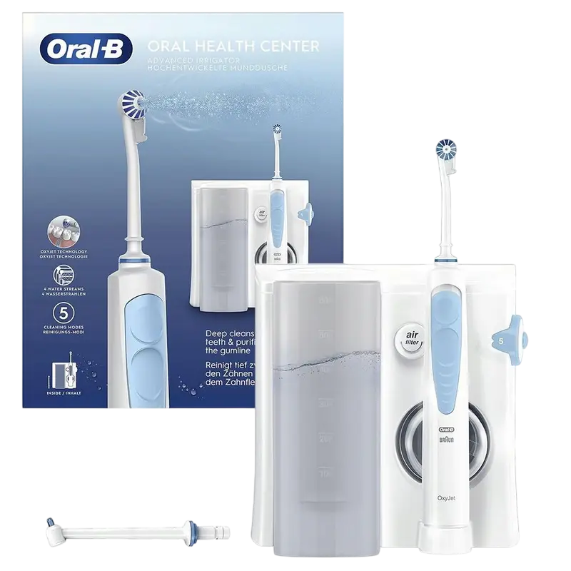 Irigator oral Braun OxyJet Health Center Alb | Albastru deschis
