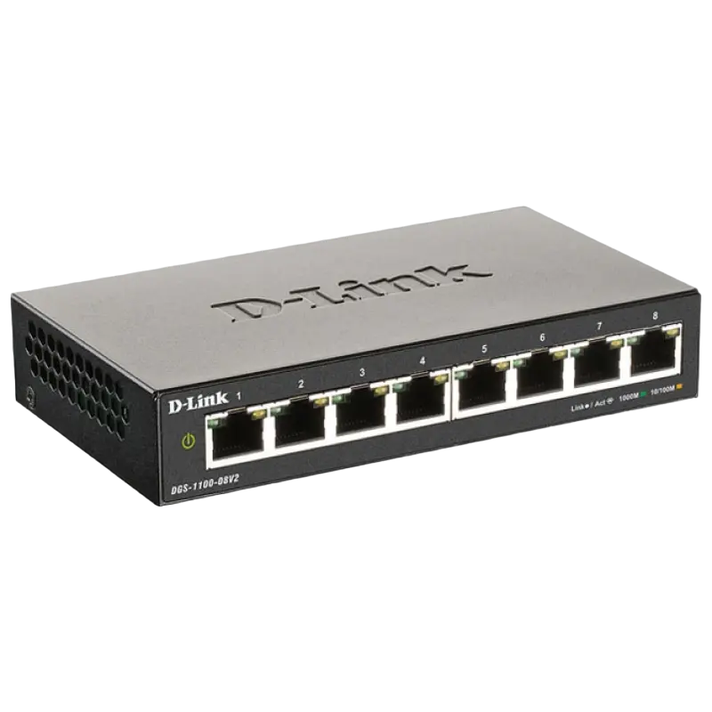 Switch de rețea D-Link DGS-1100-08V2/A1A Negru