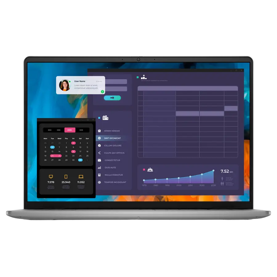 Ноутбук для бизнеса DELL Vostro 5640 Титаново-Серый