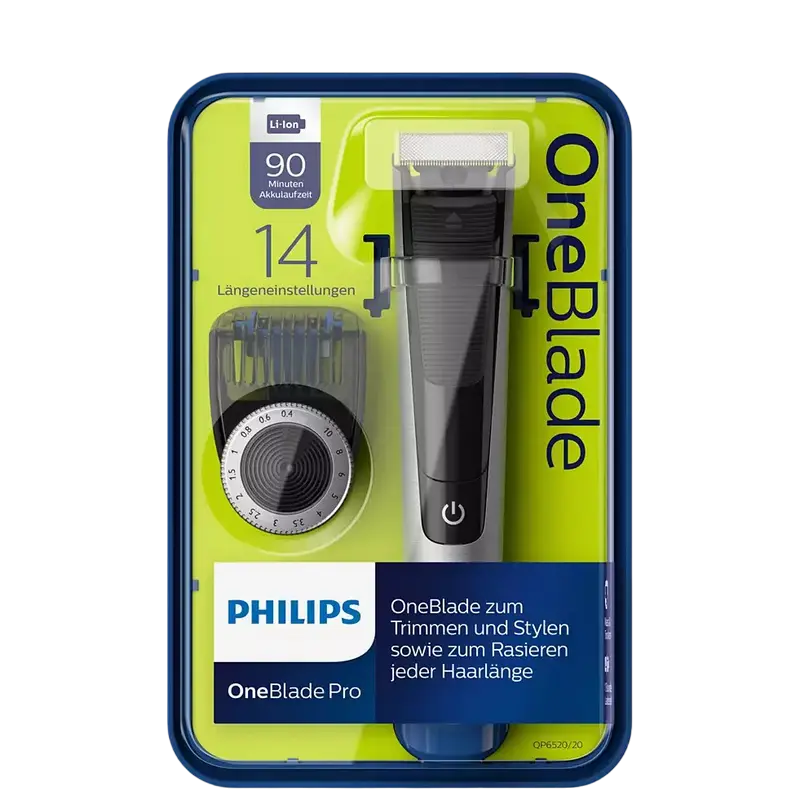 Мужской Триммер Philips OneBlade Pro Чёрный | Серебристый