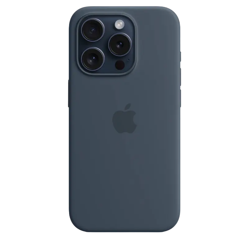 Чехол Apple iPhone 15 Pro Silicone Case MagSafe Силиконовый Чехол Синий шторм