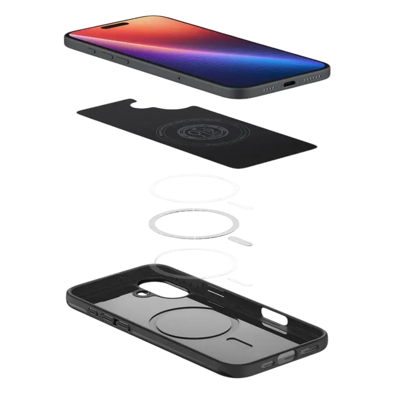 Чехол Spigen Apple iPhone 16 Thin Fit Magsafe Thin Fit Mag Magsafe Чёрный