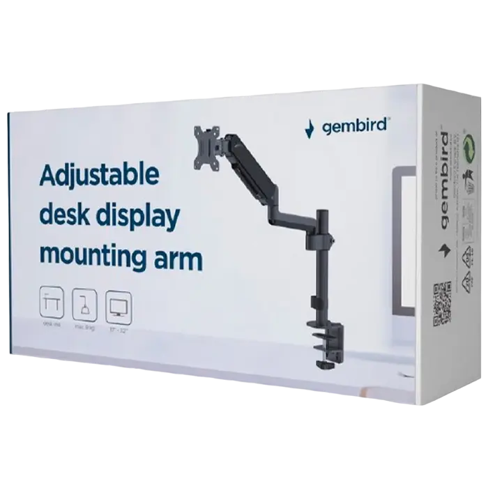 Suport birou pentru monitoare Gembird MA-DA1P-01 Negru