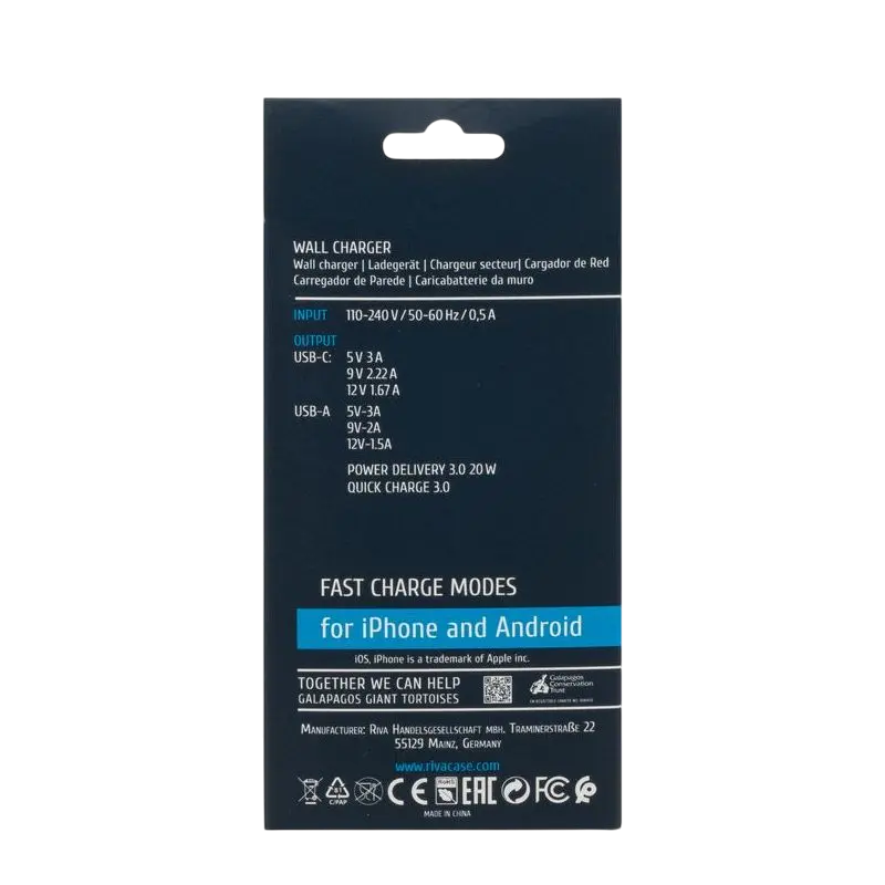 Încărcător Rivacase PS4102 W00 Alb