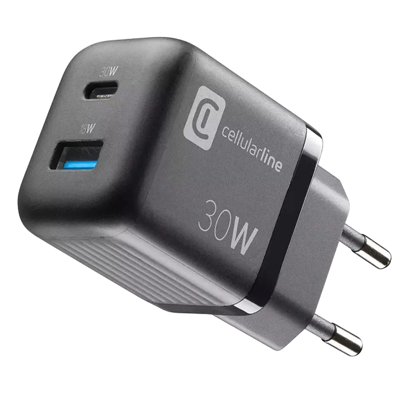 Зарядное устройство Cellularline Charger GAN Черный