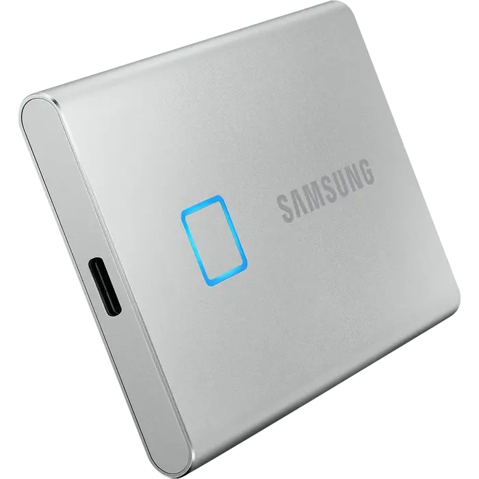 Внешний портативный SSD накопитель Samsung T7 Touch 500 ГБ Серебристый