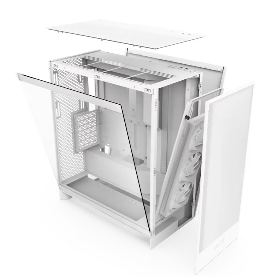 Carcasă PC NZXT H7 Flow RGB Midi-Tower Alb