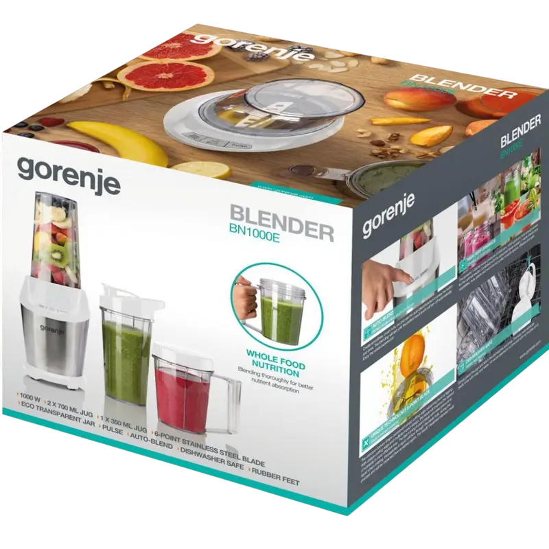 Стационарный блендер Gorenje BN1000E Vitaway Нержавеющая Сталь | Белый