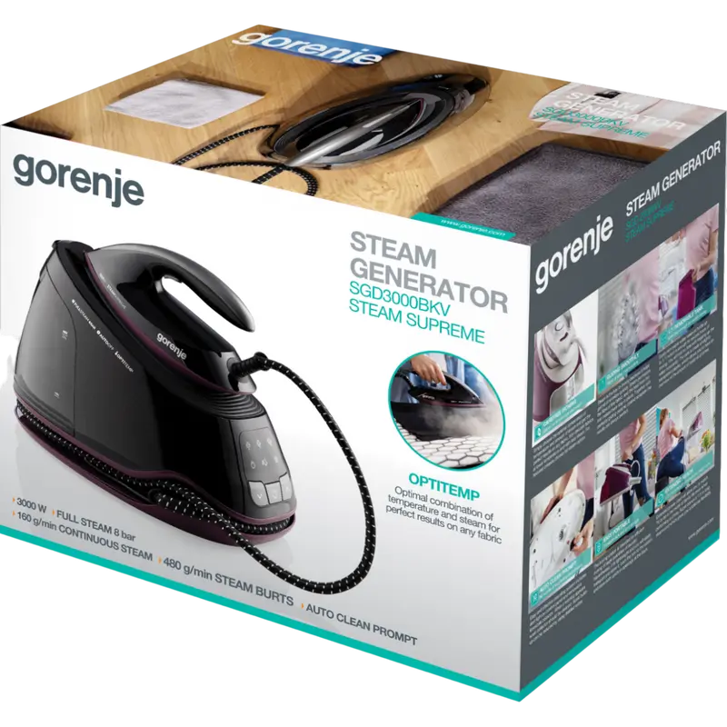 Утюг с парогенератором Gorenje SGD3000BKV Чёрный
