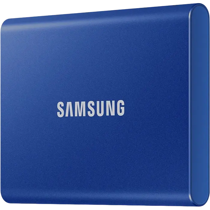 Внешний портативный SSD накопитель Samsung T7 500 ГБ Синий
