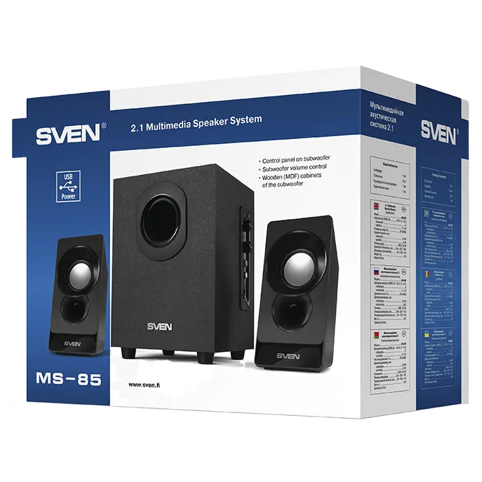 Компьютерные колонки SVEN MS-85 Черный