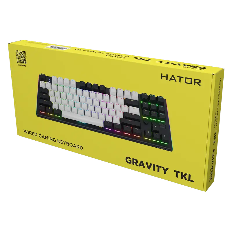 Tastatură HATOR Gravity TKL Mecanic Negru