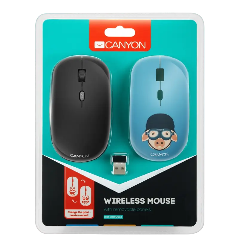 Mouse Wireless Canyon CND-CMSW401MP Fără fir Multicolor