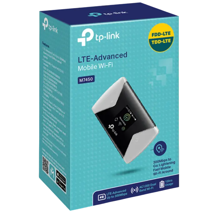 Мобильный Wi‑Fi роутер TP-LINK M7450 Черный
