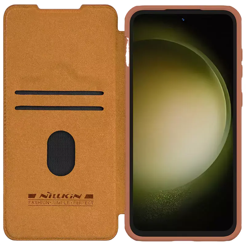 Чехол книжка Nillkin Samsung Galaxy S23 FE Qin Pro Qin Pro Коричневый