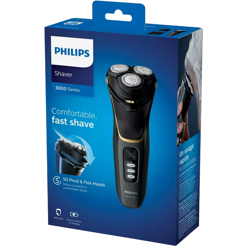 Электробритва мужская Philips 3000 Series Чёрный