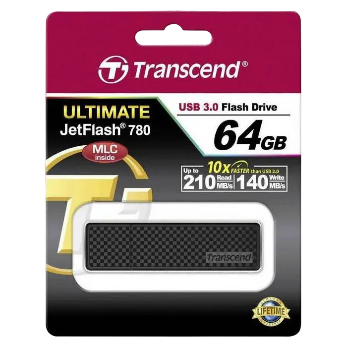 USB Flash накопитель Transcend JetFlash 780 64ГБ Чёрный