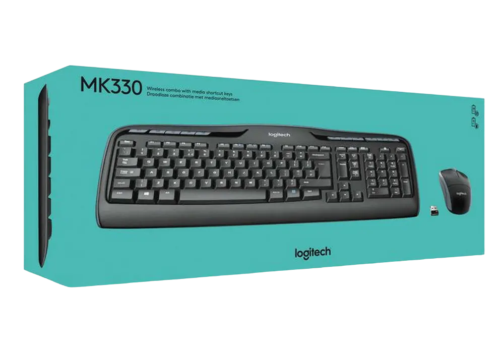 Клавиатура и мышь Logitech MK330 Мембрана Черный