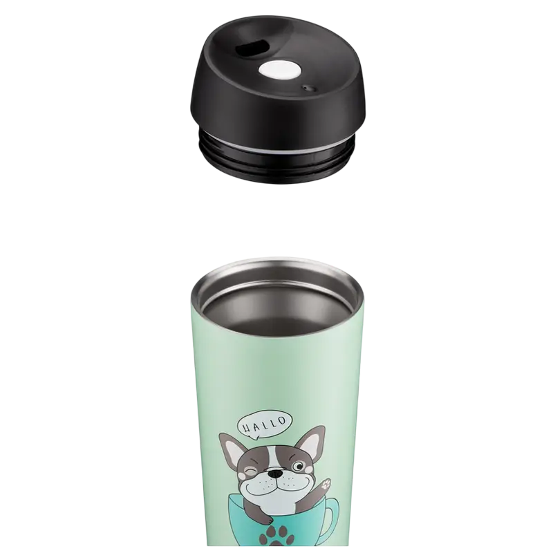 Термокружка Ardesto Coffee Time Frenchie Зелёный