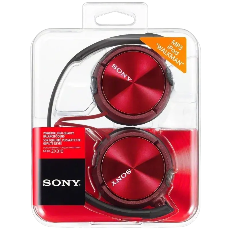 Наушники SONY MDR-ZX310AP Красный