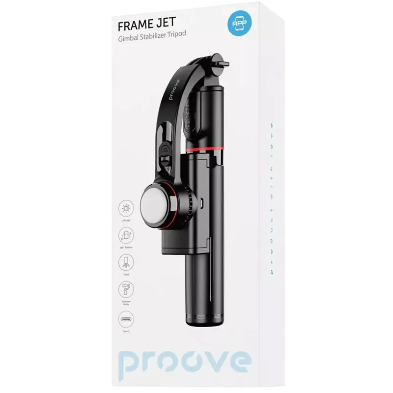 Монопод для селфи Proove Frame Jet Gimbal Stabilizer Черный