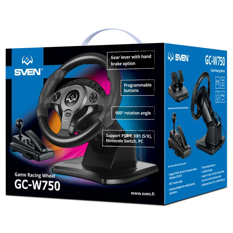 Игровой руль SVEN GC-W750 Чёрный