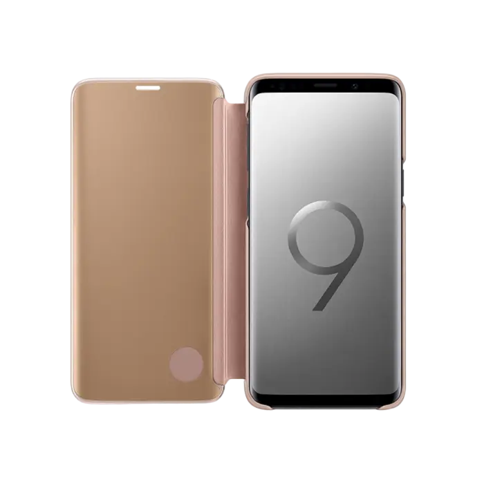 Чехол книжка Samsung Galaxy S9+ Clear View Cover Золотой
