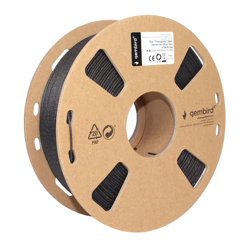 Нить для 3D-принтера Gembird 3DP-PLA-MX3-01-GBK Черный