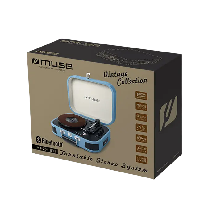 Виниловый проигрыватель MUSE MT-201 BTB Синий