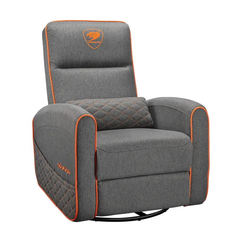 Игровое кресло Cougar FIDOM Имитация льна Серый | Оранжевый