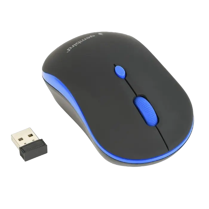 Беcпроводная мышь Gembird MUSW-4B-03-B Беспроводное Черный/Синий