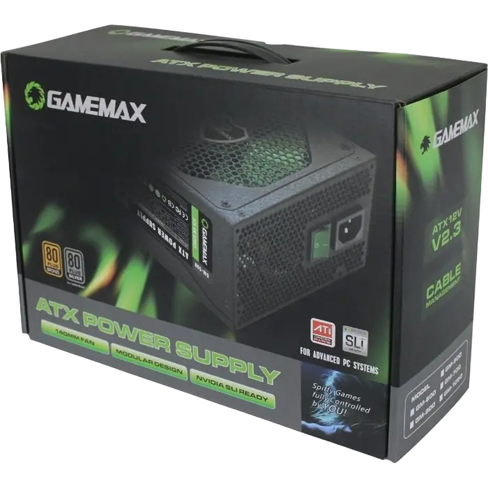 Tip Блок питания для компьютеров Gamemax GM-700 ATX Черный