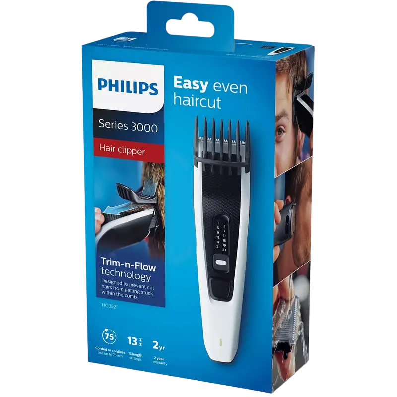 Машинка для стрижки Philips HC3521/15 Белый | Черный