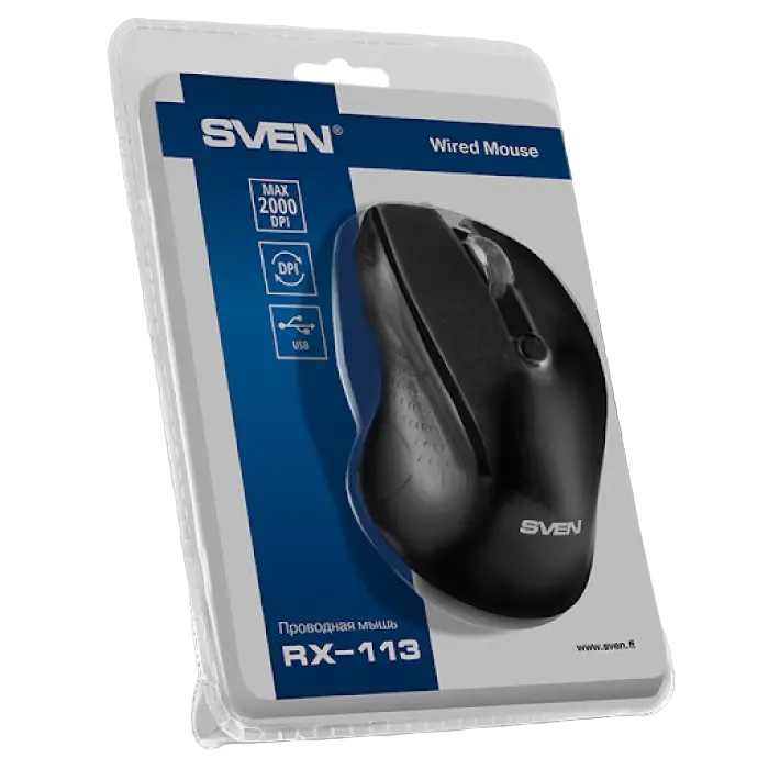 Мышь SVEN RX-113 Проводное Чёрный