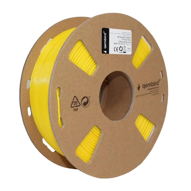 Нить для 3D-принтера Gembird 3DP-PETG1.75-01-Y Желтый