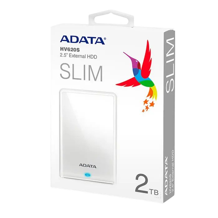 Внешний портативный жесткий диск ADATA HV620S 2 ТБ Белый