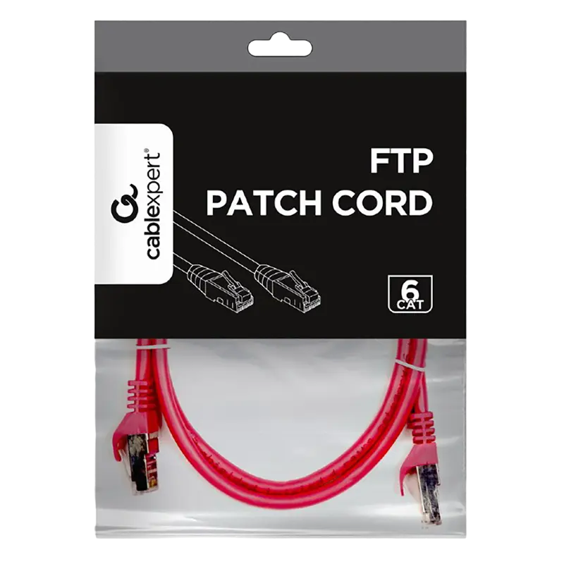 Патч-корд Cablexpert PP6-1M/RO Розовый